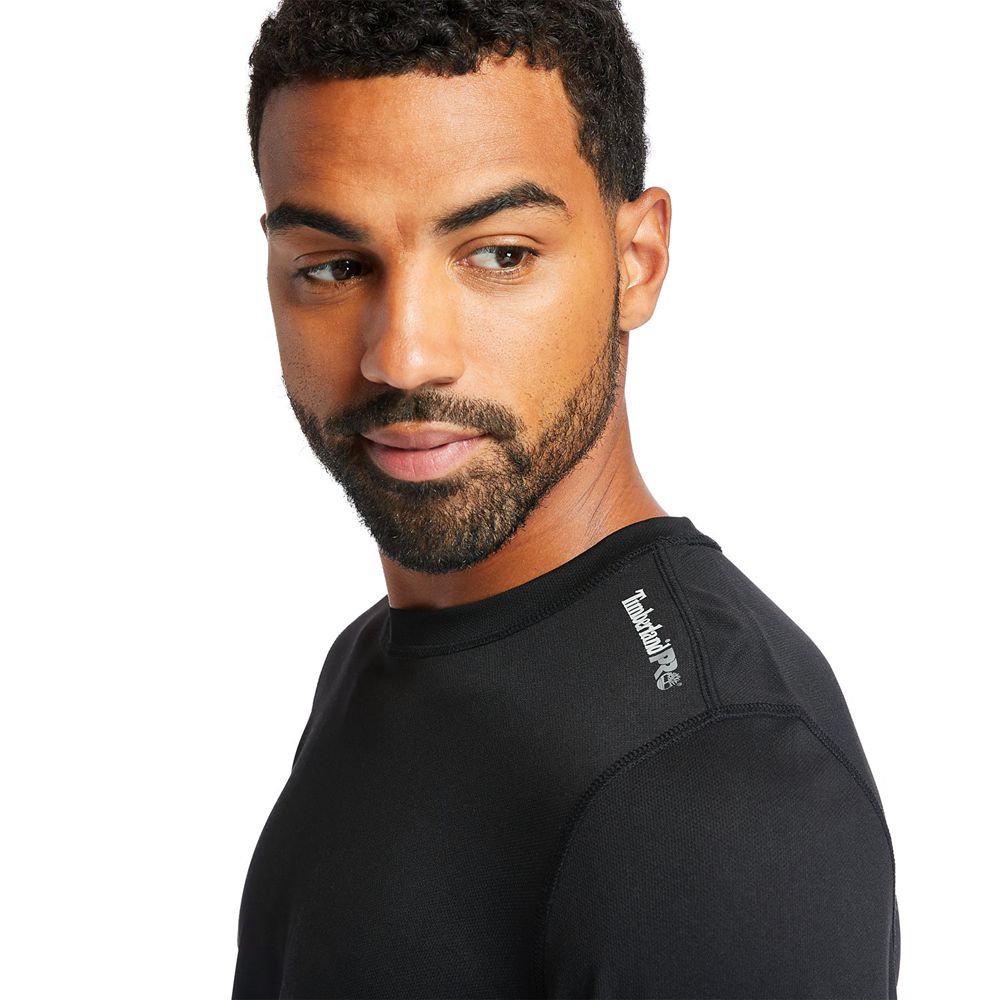 Camisetas Timberland Hombre Pro® Wicking Good Largos Sleeve Negras - Chile GIT-102549